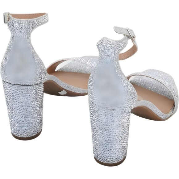 INC International Concepts Lexini Rhinestone Sandals Silver Women's US 6M - Picture 3 of 6